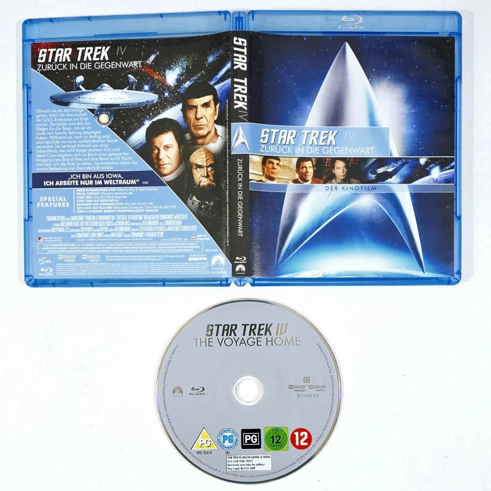 Blu-ray Science Fiction STAR TREK IV ZURÜCK IN DIE GEGENWART (1986) dt. Kinofilm - Bild 1 von 1