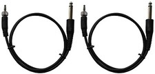 2 x Guitar Adapter Cables 3.5mm(1/8") to 1/4" Mono for Sennheiser Wireless