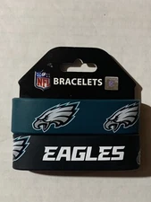 Philadelphia Eagles NFL Rubber Wristband Bracelet Set Of 2