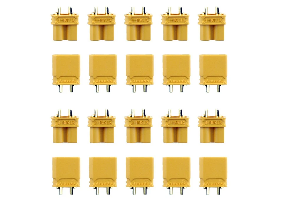 10 Paar Amass XT30 (20 Stück) Stecker/Buchse (male/female) 2,0 mm