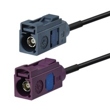 FAKRA D female to FAKRA G jack pigtail GSM antenna extension cable RG174 62cm