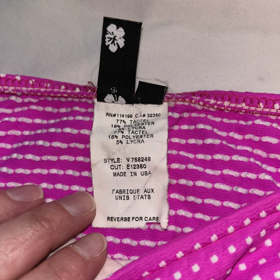 Raisins Juniors Pink & White Polka Dot Bikini Top Medium & Bottom Small - Image 3 of 4