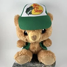 Bass Pro Shops Trucker Hat Bear Plush Toy Doll limited edition