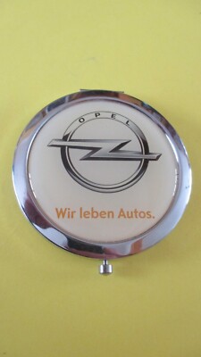 Vintage Opel Double Mirror, Automobile Advertising Accessory WIR LEBEN AUTOS