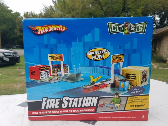 hot wheels fire station playset
