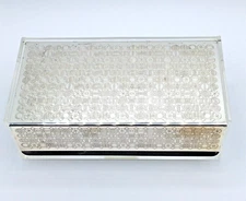 WMF Vintage Acrylic Silver Plate 1970’s MCM Napkin Cigar Modernist Trinket Box