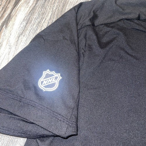 NWT Men's Large Fanatics Calgary Flames Black Vented Polo Shirt - Picture 5 of 9