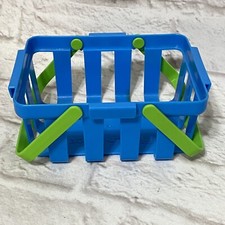 Vintage Fisher Price Fun with Food Grocery Store Shopping Basket - Blue 1988