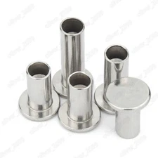 304 Stainless Steel Thin Flat Head Semi Tubular Rivets M2 M2.5 M3 M4 M5 M6
