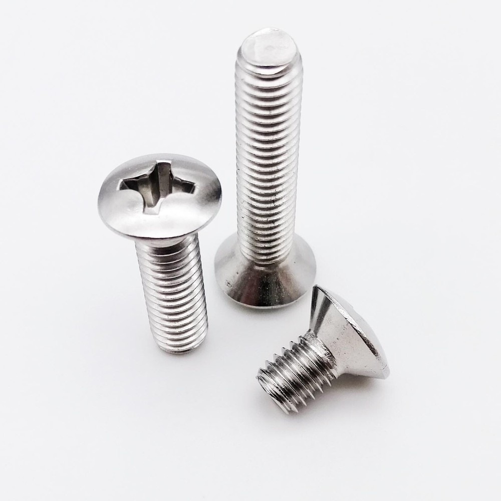 M2-M6 304 Stainless Steel Cross Phillips Half Raised Countersunk Head Screw Bolt