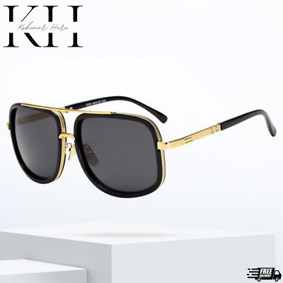Oversize Fashion Design Men Square Sunglasses New Style Gradient Shades Hip Hop