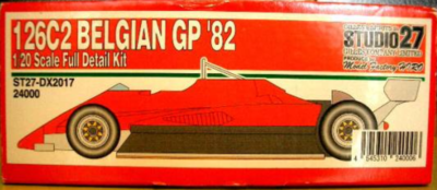 STUDIO27 1/20 Ferrari 126C2 Belgian GP '82 Full Detail Metal STUDIO27 1/20 Ferrari 126C2 Belgian GP '82 Full Detail Metal
