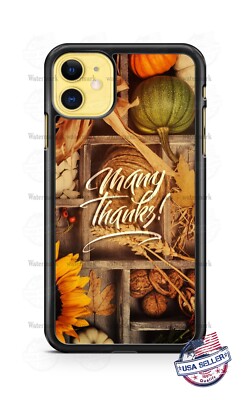 Happy Thanksgiving Fall Many Thanks Phone Case For iPhone 15 Samsung S23 Google