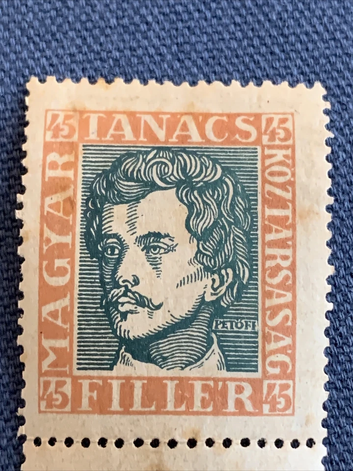 Par vertical de selo poeta Hungria Sanford petofi mh - Imagem 3 de 4