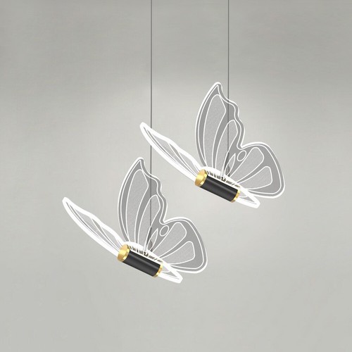 LED Ceiling Lamp Fixture Butterfly Hanging Pendant Light Fixture Modern Bedroom - Picture 47 of 47