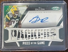 2021 Panini Certified Football A J DILLON Piece Of The Game Patch Auto 1/5