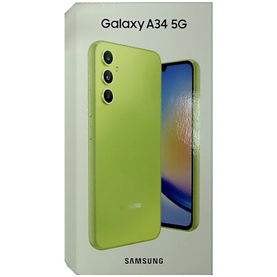 Samsung Galaxy A34 5G Awesome Lime 128GB + 6GB Dual-Sim Unlocked