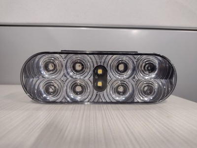 TecNiq LED 6'' oval clear lens stop/tail turn & reverse LED lamp SUPER BRIGHT