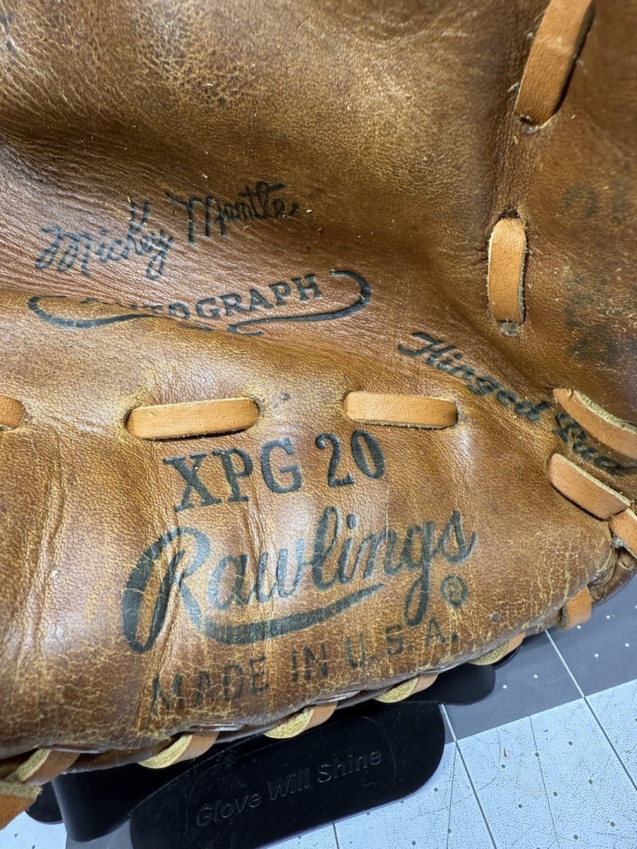 1960s Rawlings Mickey Mantle XPG-20 Autograph Model Fielding Glove