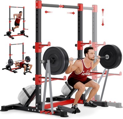 Power Tower Dip Station Adjustable Heavy Duty Pull Up Bar for Home Gym Workout