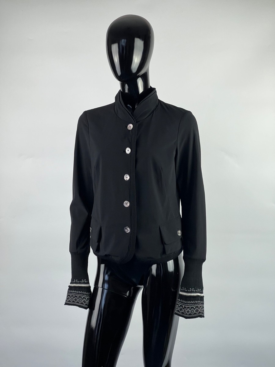 MARITHE FRANCOIS GIRBAULD ブラックジャケット Marithe Francois Girbaud Women's Black Blazer Jacket Size IT42 US5