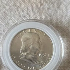 1957 Franklin Proof Half Dollar 50C Silver Uncirculated Philadelphia US Coin