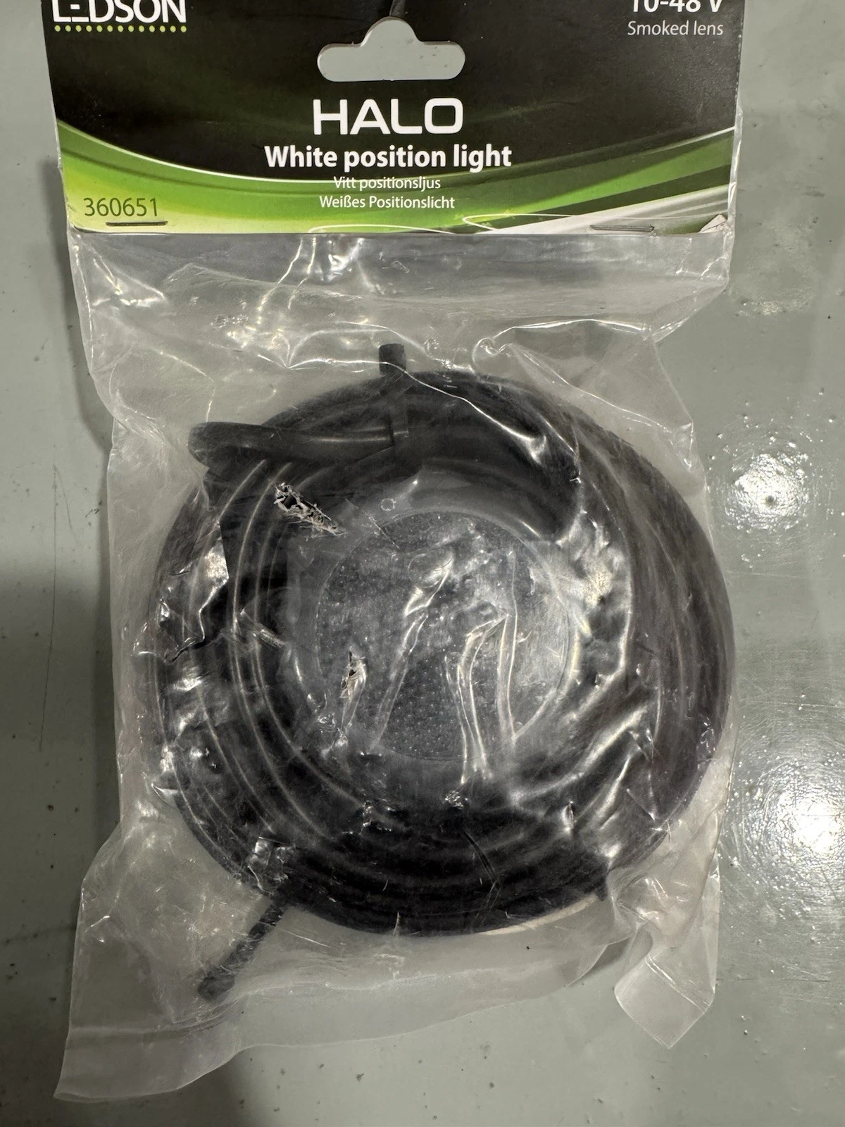 Ledson Halo Smoked Lens White LED Position Light Module 10-48v Brand New 3