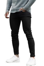 GINGTTO Men's Skinny Stretch Jeans Slim Fit 34W32L, Black