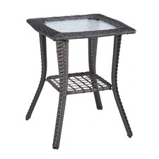 Indoor Outdoor Side Table Garden Patio End Table Weather Resistant for Lawn Yard