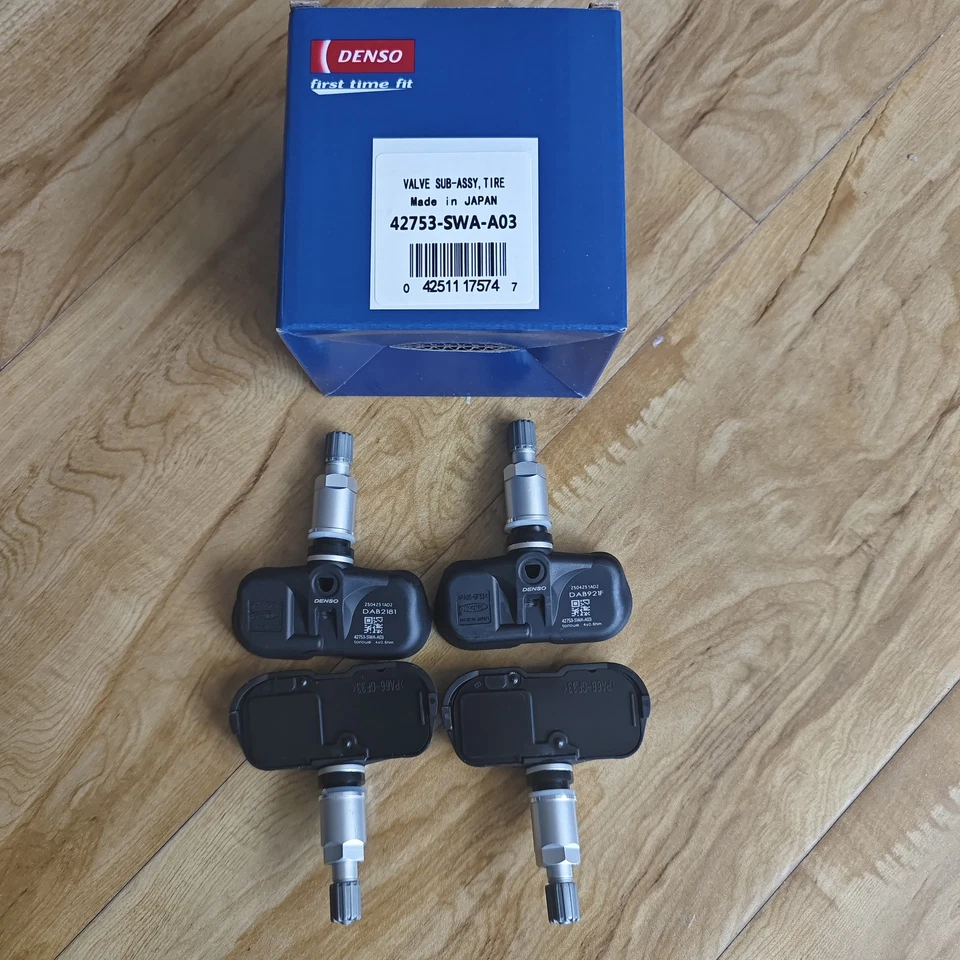 New 4x DENSO Tire Pressure Sensors 42753-SWA-A03 315MHz for Honda CR-V 07-11 - Image 4 of 4