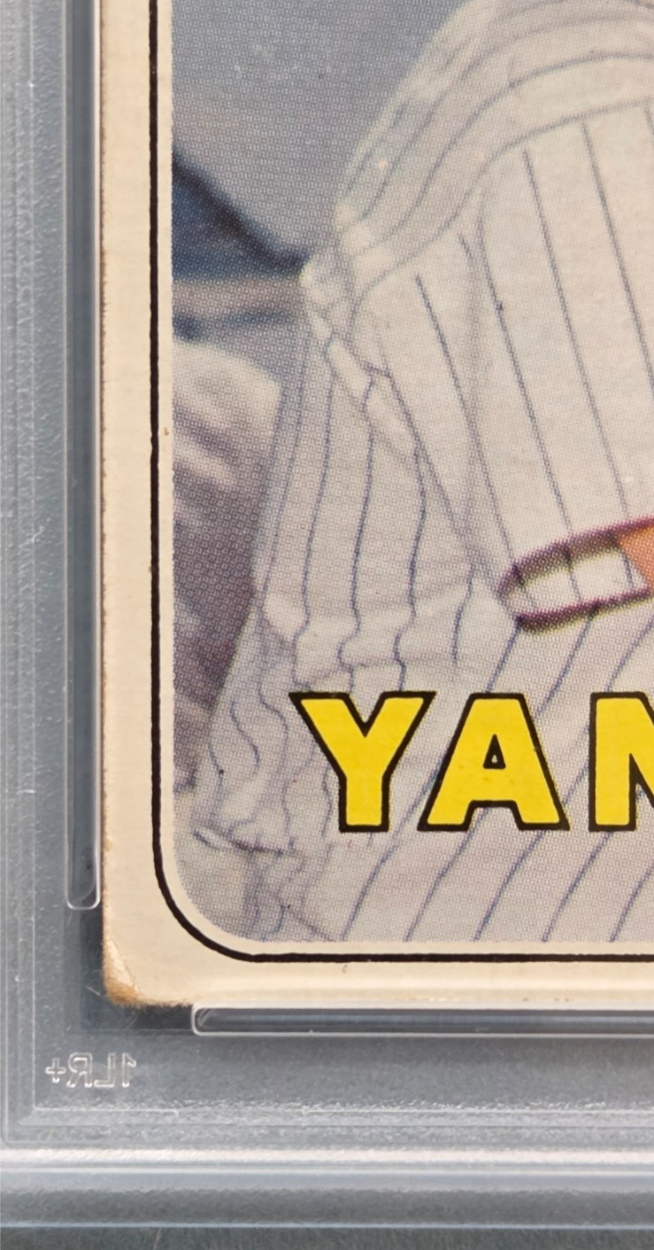 1969 Topps Mickey Mantle #500 last name in yellow PSA 3 Nicely Centered view 8