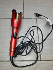 CHI Spin N Curl Curling Iron 1 Inch Ceramic CA2288 Ruby Red Auto Rotating Hair