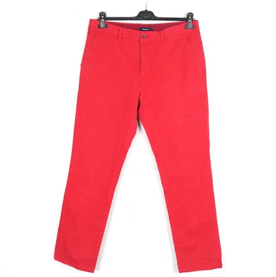 Pantalon chino homme GANT SOHO taille W34 L32 coupe étroite rouge poches... - Photo 1/4
