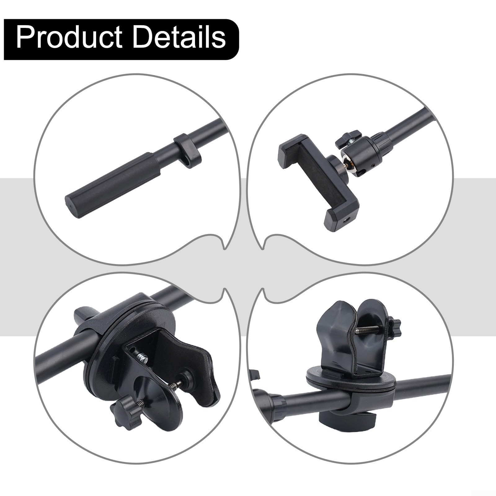 Support de microphone rotatif orientable à 360 degrés pour tablette tactile