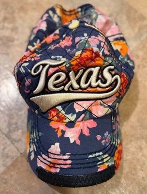 Robin Ruth Texas Hat Floral Quilted Trucker Cap Gray Pink Roses New Snapback
