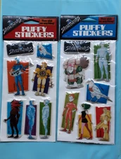 VINTAGE RARE  1986 SILVERHAWKS PUFFY STICKERS PACK lot of 2