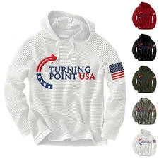 Charlie Kirk Turning Point USA Hoodie USA Commemorative Long Sleeve T Shirt