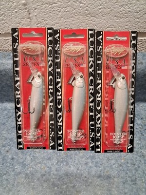 3 LUCKY CRAFT Pointer 100 OGs 5/8oz  100mm Luckycraft Suspending Jerkbait Rare!
