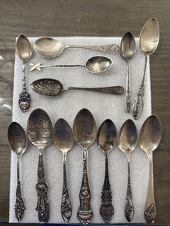 925 Silver Souvenir Spoons Assorted