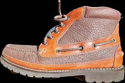 LL Bean Boots Allagash Bison Men's Brown Leather Moccasin Toe Chukka 