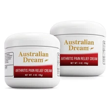 Australian Dream Arthritis Pain Relief Cream, Non-Greasy, Muscle, 4 oz, 2 Pack