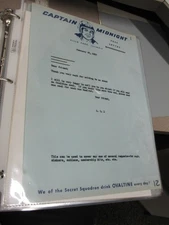 OVALTINE 1957 Captain Midnight TV show premium letter (1) GENERIC