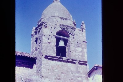 Vintage Found 35MM Slide Photograph Historic Stone Bell Tower Architecture