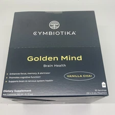 Cymbiotika Golden Mind Brain Focus Organic Vanilla Chai 30 Packs