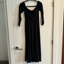 New Reformation Ballari Off the Shoulder Long Sleeve Midi Slit Dress Womens Sz 0