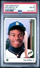 PSA 8  1989 Upper Deck Star Rookie Ken Griffey Jr #1 RC Fresh Graded Slab