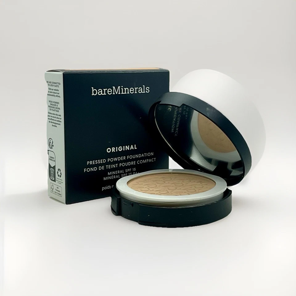 bareMinerals Original Pressed Powder Foundation 9g Medium Beige 12 & OVP - Bild 2 von 2