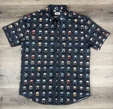 RSVLTS Star Wars Button Down Men's XL Black Trooper Mandalorian This Is The Way