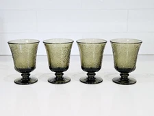 La Rochere Amboise Olive Green Goblets Set of 4 Rare Discontinued New 2011