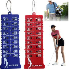 Golf Score Z&auml;hler 18 Loch Schlagz&auml;hler f&uuml;r Turniere und Freizeit, 2 St&uuml;ck